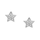 Fossil Star Stainless Steel Studs  Jewelry Silver- Jof00292040