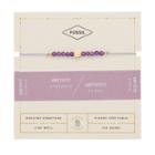 Fossil Circle Amethyst Bracelet  Jewelry Rose Gold- Jf03117791