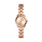Fossil Tailor Mini Three-hand Rose Gold-tone Stainless Steel Watch  Jewelry - Es4497