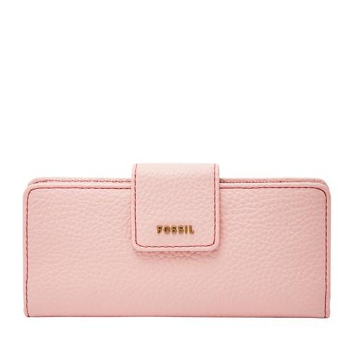 Fossil Madison Slim Clutch Â   Wallet Dusty Rose- Swl1574656