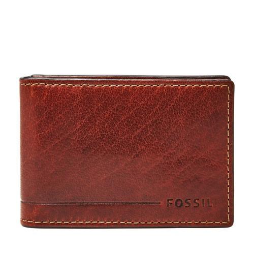 Fossil Allen Rfid Magnetic Front Pocket Wallet  Wallet Tan- Sml1546231