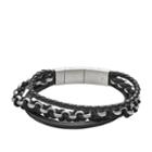 Fossil Multi-strand Leather Bracelet  Jewelry - Jf02937040