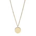 Fossil Disc Gold-tone Steel Necklace  Jewelry - Jf02968710