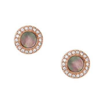 Fossil Gray Mother-of-pearl Glitz Studs  Jewelry - Jf02949791
