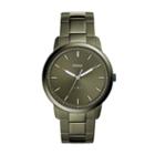 Fossil The Minimalist Three-hand Olive Gray Stainless Steel Watch  Jewelry - Fs5460