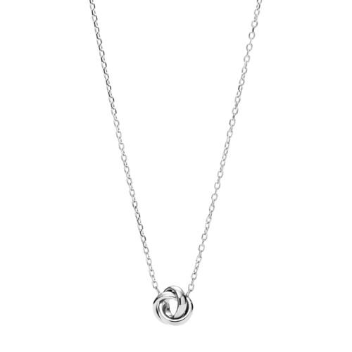 Fossil Flex Knot Stainless Steel Necklace  Jewelry Silver- Jof00133040