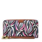Fossil Emma Rfid Large Zip Clutch  Wallet Sea Pink- Sl7199517
