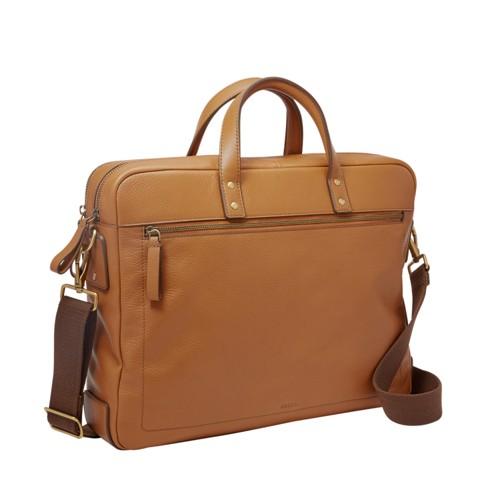 Fossil Haskell Double Zip Workbag  Bag Tan- Mbg9424231