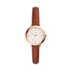 Fossil Jacqueline Three-hand Terracotta Leather Watch  Jewelry - Es4412