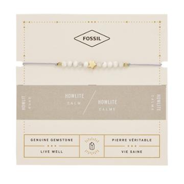 Fossil Star Howlite Bracelet  Jewelry Gold- Jf03115710