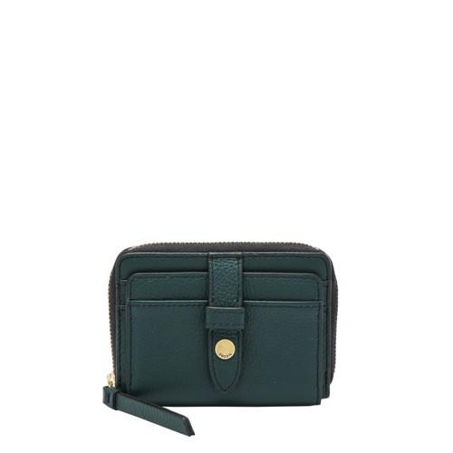 Fossil Fiona Zip Coin  Wallet Teal- Sl7702380