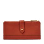 Fossil Lainie Zip Clutch  Wallet Terra Cotta- Swl2060861