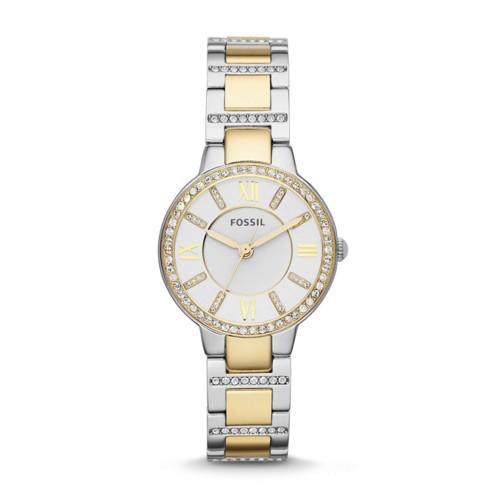Fossil Virginia Two-tone Stainless Steel Watch   - Es3503