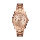 Fossil Scarlette Multifunction Rose Gold-tone Stainless Steel Watch  Jewelry - Es4315