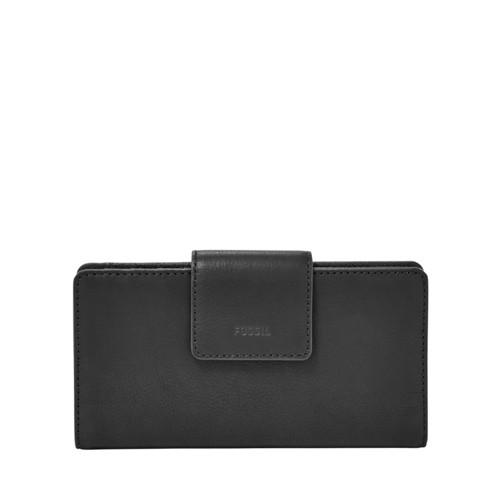 Fossil Emma Rfid Tab Clutch  Wallet Black- Sl7154001