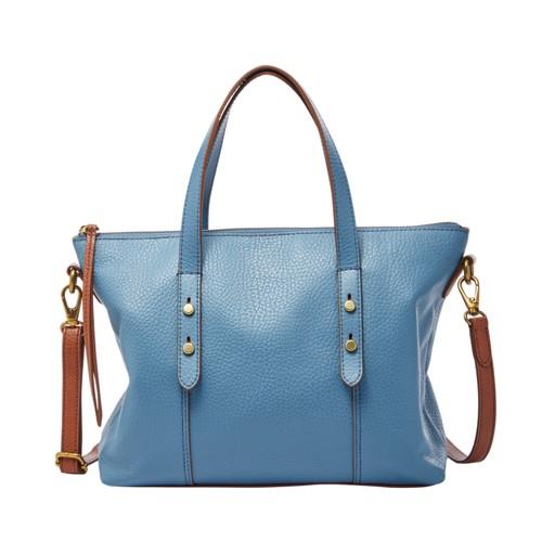 Fossil Jenna Satchel  Handbag Faded Indigo- Shb1853491