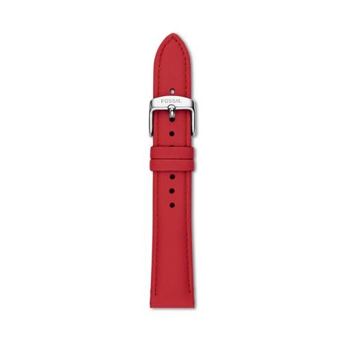 Fossil 18mm Red Leather Watch Strap   - S181322