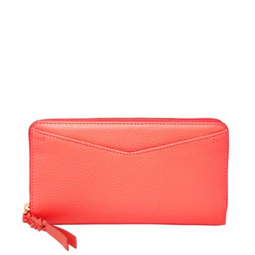 Fossil Caroline Rfid Zip Around Wallet  Wallet Lava- Sl7354826
