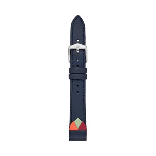 Fossil 16mm Navy Blue Leather Watch Strap   - S161045