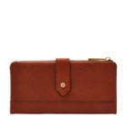 Fossil Lainie Zip Clutch  Wallet Medium Brown- Swl2060210