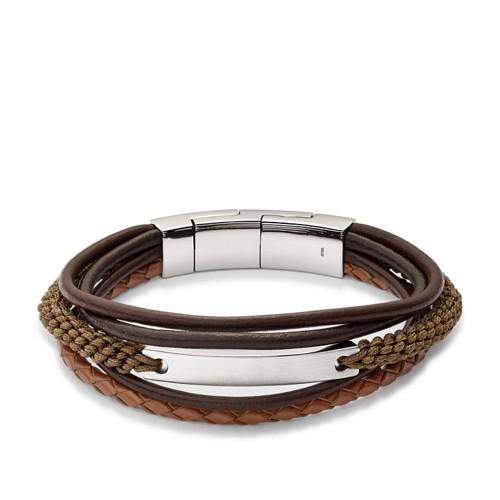 Fossil Vintage Casual Dark Brown Multi-strand Bracelet  Jewelry - Jf02703040