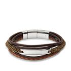 Fossil Vintage Casual Dark Brown Multi-strand Bracelet  Jewelry - Jf02703040