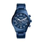 Fossil Flynn Pilot Chronograph Blue Stainless Steel Watch  Jewelry - Bq2275