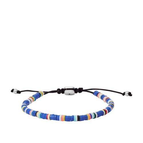 Fossil Blue Brass Beaded Bracelet  Jewelry - Ja6993040