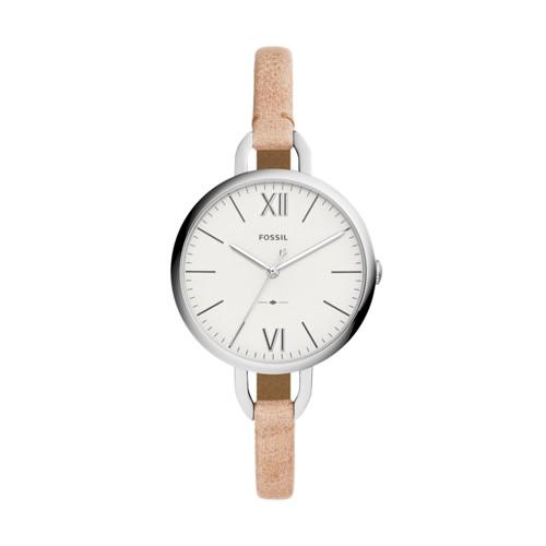 Fossil Annette Three-hand Sand Leather Watch  Jewelry - Es4357