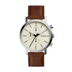 Fossil Luther Chronograph Brown Leather Watch  Jewelry - Bq2325ie