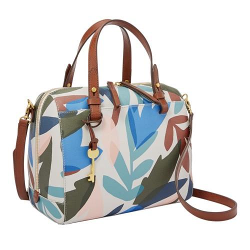 Fossil Rachel Satchel  Handbags Natural Floral- Zb7314124