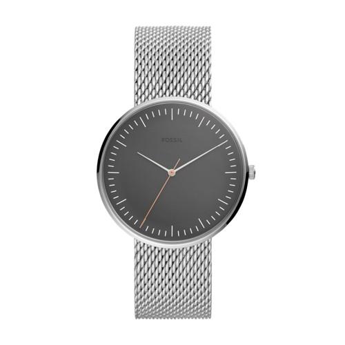 Fossil Essentialist Three-hand Silvertone Stainless Steel Watch  Jewelry - Fs5469
