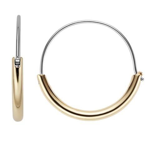 Fossil Gold-tone Steel Hoops  Jewelry Gold- Jof00362710