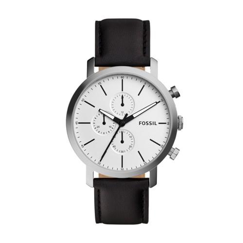 Fossil Luther Chronograph Black Leather Watch  Jewelry - Bq2327ie