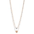Fossil Circle Two-tone Stainless Steel Convertible Necklace  Jewelry - Jof00519998