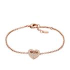 Fossil Glitz Heart Bracelet  Jewelry - Jf02283791