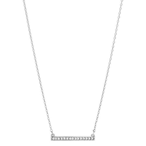Fossil Bar Silver-tone Brass Necklace  Jewelry - Joa00110040