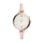 Fossil Hybrid Smartwatch - Q Annette Pink Leather  Jewelry - Ftw5023