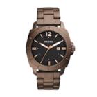 Fossil Privateer Sport Three-hand Date Brown Stainless Steel Watch  Jewelry - Bq2379