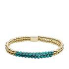 Fossil Teal Limestone Beaded Bracelet  Jewelry - Joa00556710