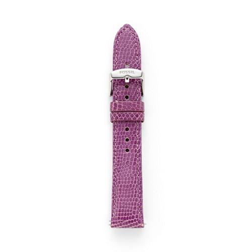 Fossil Leather 18mm Watch Strap - Purple Lizard   - S181160