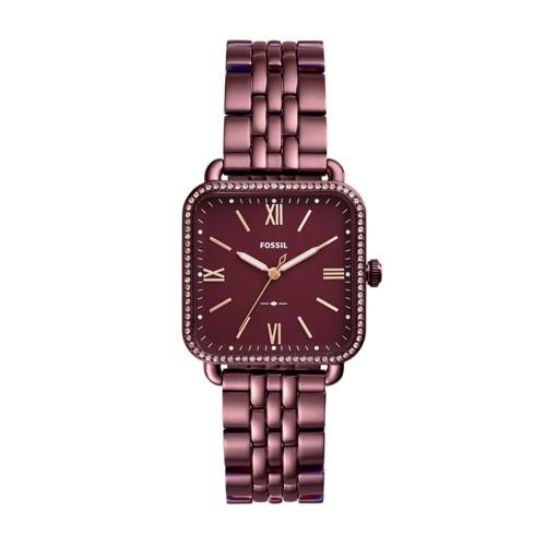 Fossil Micah Three-hand Wine Stainless Steel Watch  Jewelry - Es4311