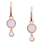 Fossil Double Circle Rose Gold-tone Steel Drop Earrings  Jewelry Rose Gold- Jof00477791
