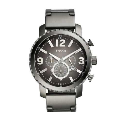 Fossil Gage Chronograph Smoke Stainless Steel Watch  Jewelry - Bq1651