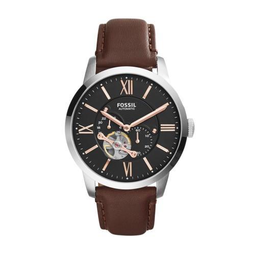 Fossil Townsman Automatic Leather Watch - Brown   - Me3061