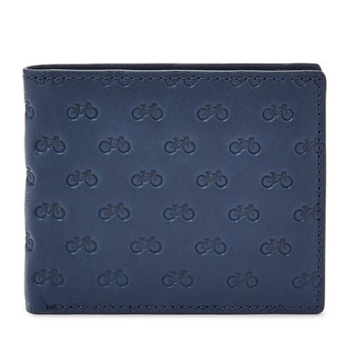 Fossil Eddy Rfid Magnetic Front Pocket Wallet  Wallet Navy- Sml1634400