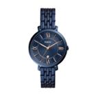 Fossil Jacqueline Three-hand Date Blue Stainless Steel Watch  Jewelry - Es4094