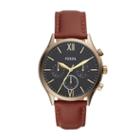 Fossil Fenmore Midsize Multifunction Brown Leather Watch  Jewelry - Bq2404