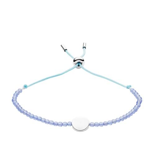 Fossil Blue Agate Disc Bracelet  Jewelry Silver- Jf02979040