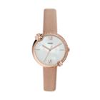 Fossil Presley Three-hand Blush Leather Watch  Jewelry - Es4600